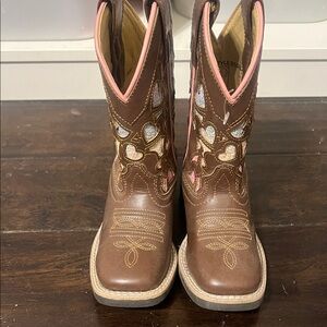 Shyanne Brown and Pink Western Boots